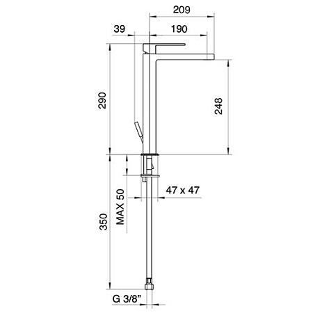 Смеситель Palazzani Qadra 58301843 для раковины, белый матовый