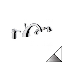 Смеситель Emmevi Tiffany 60120BC для ванны с душем, белый/хром