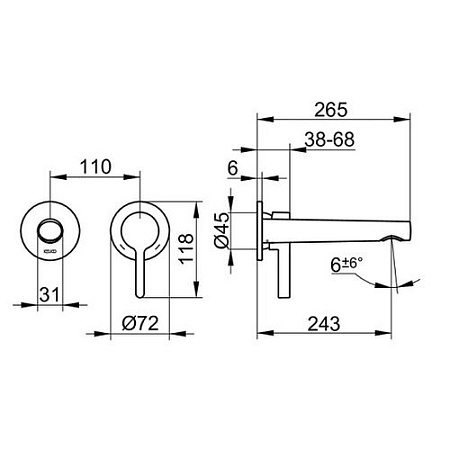 Смеситель Keuco Edition 400 51516010202 для раковины, хром