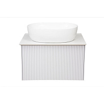 Тумба с раковиной La Fenice Terra FNC-01-TER-B-60 Bianco, столешница Gray Structural