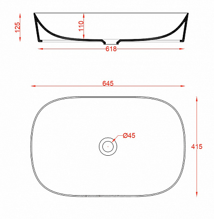 Раковина ArtCeram Ghost GHL002 01;00 65 белый глянцевый