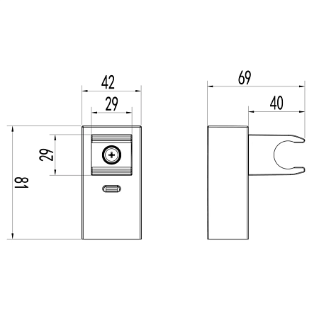 Настенный держатель Lemark LM8079C поворотный