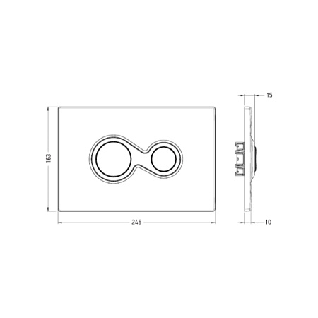 Кнопка смыва ArtCeram Monet 701.000.05 белый