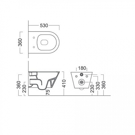 Унитаз подвесной Kerama Marazzi Plaza Modern PLMR.wc.02