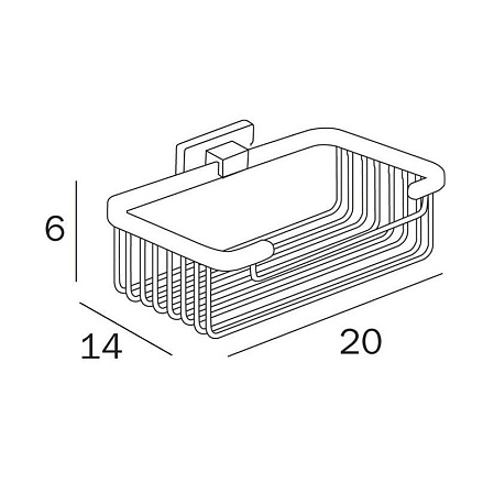 Полка Inda Lea A18510NE черный матовый