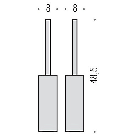 Ершик Colombo Look B1606.BM напольный, белый матовый