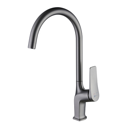 Смеситель Lemark Bronx LM3705GM для кухонной мойки, графит