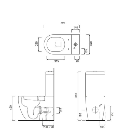 Бачок для унитаза Cielo Smile SMCMC BA белый