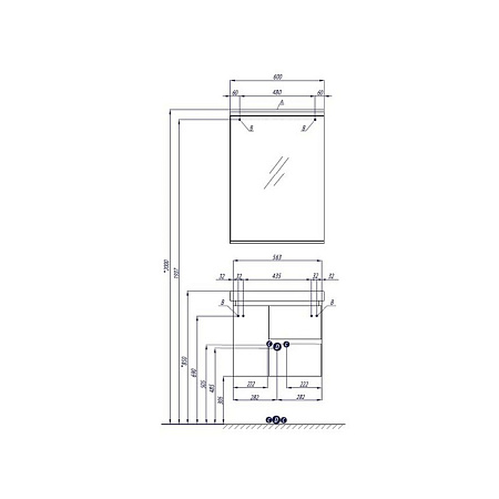 Зеркало Aquaton Рене 1A222302NR010 60