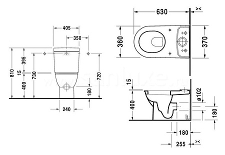 Чаша для унитаза-компакта Duravit Darling New 2138090000