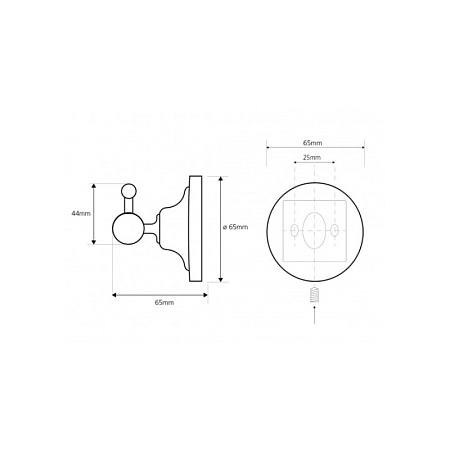 Крючок Bemeta Retro 144106017 бронза