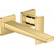 Смеситель Hansgrohe Metropol 32526990 для раковины, настенный, полированное золото