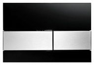 Кнопка смыва Tece Square 9240806 черное стекло, кнопка сатин