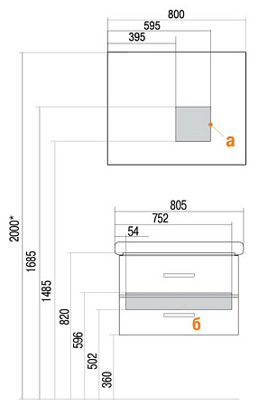 Зеркало Aquaton Отель 1A101302OT010 80