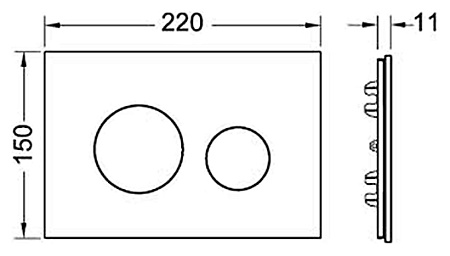 Лицевая панель Tece Loop Modular 9240671 белая