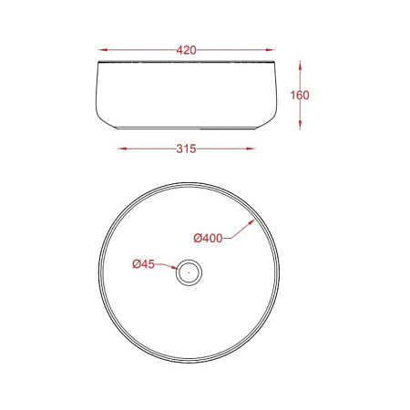 Раковина ArtCeram Cognac COL001 43;00 42 verde foresta