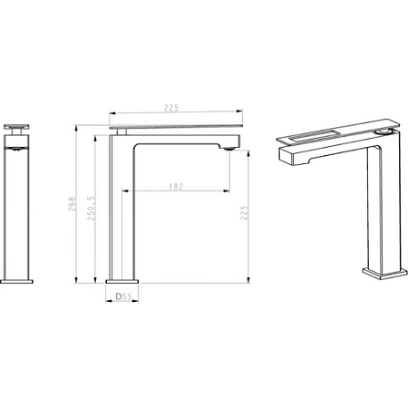 Смеситель Boheme Q 142-WR для раковины, белый/красный