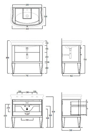 Мебель для ванной Simas Lante LAM90 bi белый глянцевый