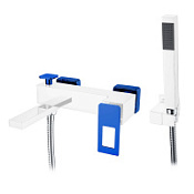 Смеситель Boheme Q 143-CRUV для ванны с душем, хром/синий