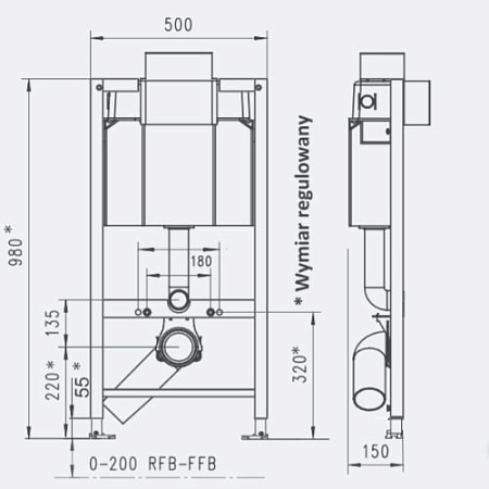 Система инсталляции Jomo Tech 174-91200000-00 для унитазов