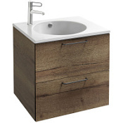 Тумба под раковину Jacob Delafon Odeon Rive Gauche EB2520-R9-E52 60 дуб табак, ручки черный