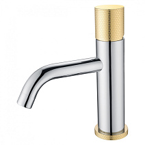 Смеситель Boheme Stick 121-CRG.2 для раковины, ручка Touch, хром/золото