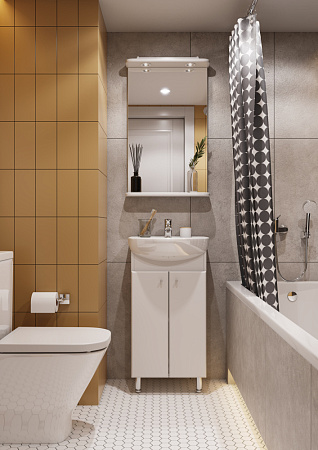 Тумба с раковиной Aquaton Мира 1A104401MR010 45 белый