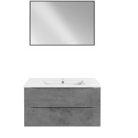 Мебель для ванной Vincea Mia VMC-2MC800BT 80 подвесная, 2 выкатных ящика, Beton