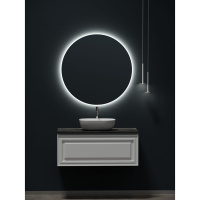 Мебель для ванной со столешницей Sancos Very 100 VR100W+TT100A1X Bianco/Black Sky