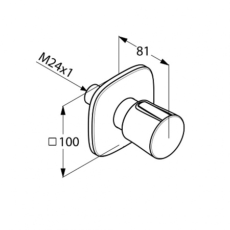 Вентиль Kludi Ambienta 538460575 для ванны с душем, хром