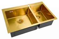 Мойка кухонная Zorg Inox Pvd SZR-78-2-51-L BRONZE бронза
