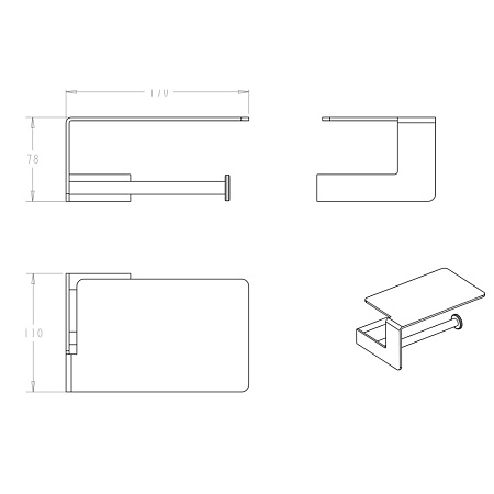 Держатель туалетной бумаги Boheme Q 10941-GM оружейная сталь