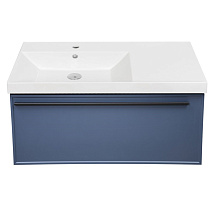 Тумба с раковиной La Fenice Elba FNC-01-ELB-BG-90 L Blu Grigio синий матовый