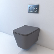 Унитаз подвесной Esbano Gartez ESUPGARTGM безободковый, серый матовый