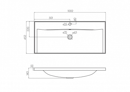Мебельная раковина Aquaton Айрис 1A723031AG010 100