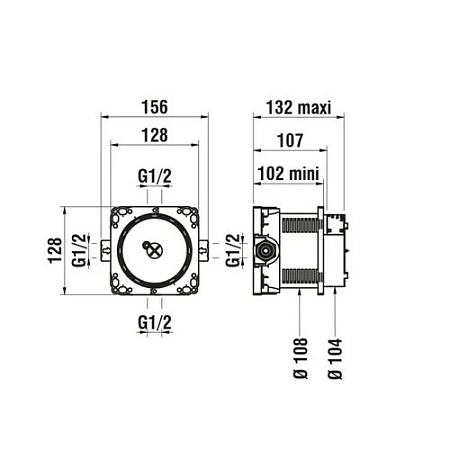 Скрытая монтажная часть Laufen Simibox HF574007000000