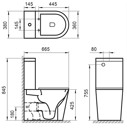 Унитаз-компакт BelBagno Sfera-r BB2141CPR белый