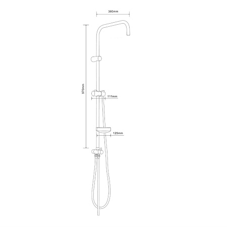 Душевая штанга Orange s-bar хром
