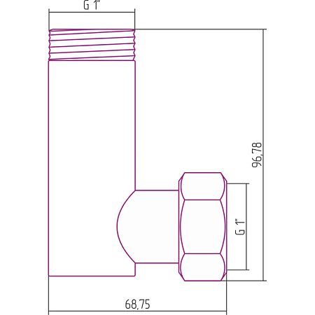 Переходник Стилье 02002-0110 хром