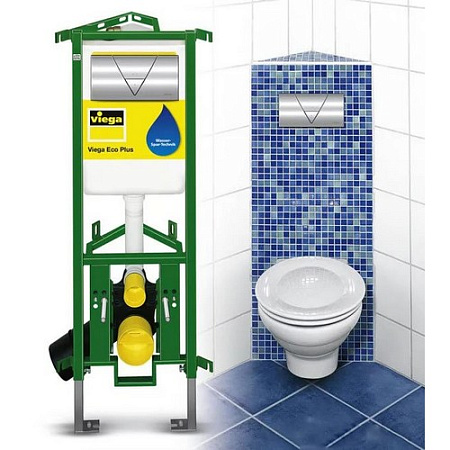 Система инсталляции для унитазов Viega Eco Plus 606725 угловая 