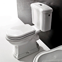 Унитаз-компакт Kerasan Retro 101301 горизонтальный выпуск,ручка смыва справа, фурнитура хром