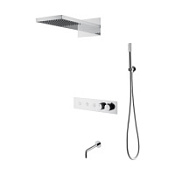 Душевой комплект Boheme Fusion 131-2-CR для душа, с термостатом, с изливом, хром