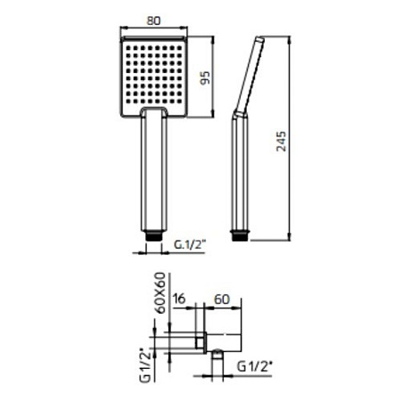 Душевая лейка Palazzani Qube 5 9910C310G хром