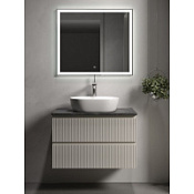 Мебель для ванной со столешницей Sancos Snob R 80 SNR80CE+TT80A1X Beige Soft/Black Sky