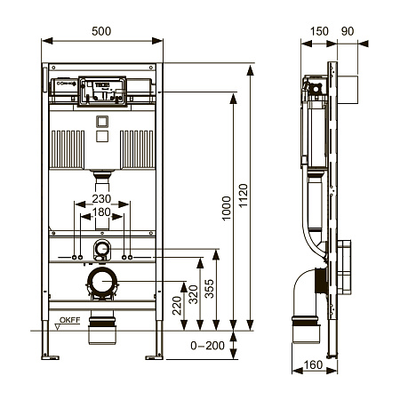 Система инсталляции для унитазов Tece TECEprofil 9300379