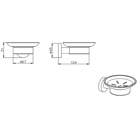 Мыльница Aquatek AQ4003CR хром