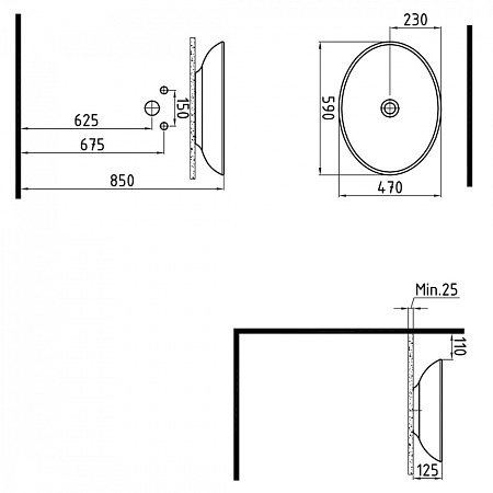Раковина Bien Harmony HRLG05901FD0W5000 60 см