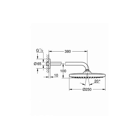 Верхний душ Grohe Tempesta 26668000 хром