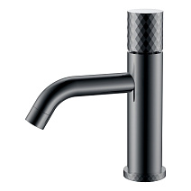 Смеситель Boheme Stick 121-SGM для раковины, ручка Diamond, оружейная сталь глянцевая