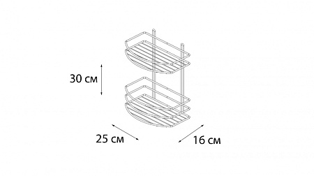 Полка овальная двойная Fixsen FX-720W-2 белый